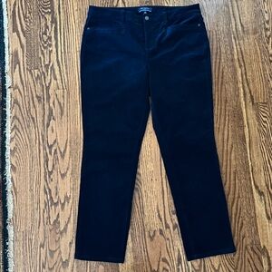 Talbots Women's Straight Leg Dark Blue Corduroy Pant